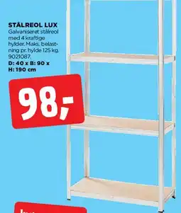 jem & fix Stålreol Lux tilbud