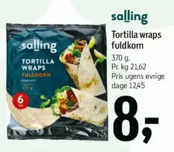 Føtex Tortilla wraps fuldkorn tilbud