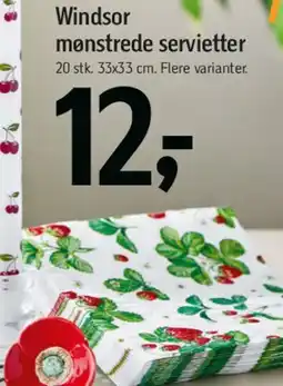 Føtex Windsor mønstrede servietter tilbud
