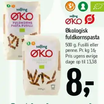 Føtex Økologisk fuldkornspasta tilbud