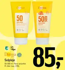 Føtex Derma solpleje tilbud