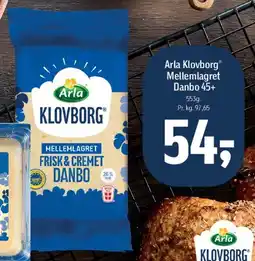 Føtex Arla Klovborg Mellemlagret Frisk & Cremet Danbo 45+ tilbud
