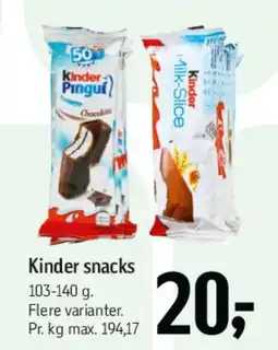 Føtex Kinder snacks tilbud