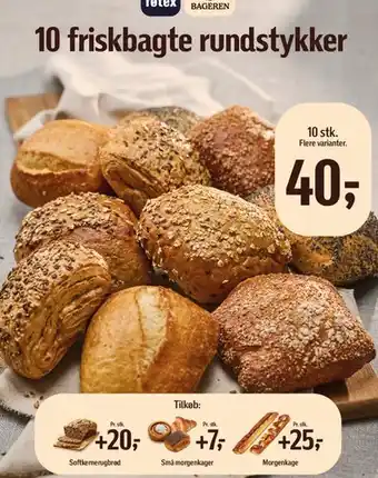 Føtex 10 friskbagte rundstykker tilbud