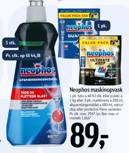 Føtex Neophos maskinopvask / afspændingsmiddel tilbud