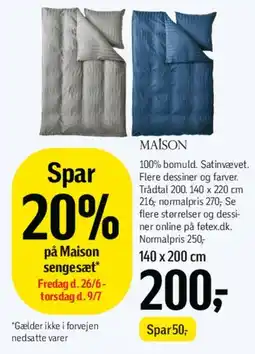 Føtex F.eks. Nordisk Fjer hybrid topmadras 90 x 200 cm tilbud