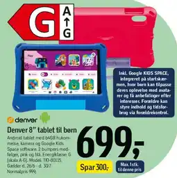 Føtex Denver 8 tablet til børn tilbud