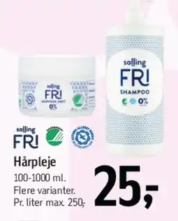 Føtex FRI hårpleje tilbud