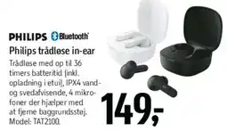 Føtex Philips trådløse in-ear høretelefoner tilbud