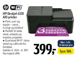Føtex HP DeskJet 4320 AIO printer tilbud