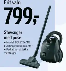 Føtex Støvsuger med pose (model BGLS23ANE) tilbud