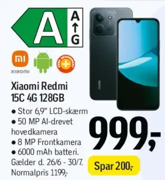 Føtex Xiaomi Redmi 15C 4G 128GB tilbud