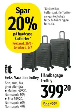 Føtex Håndbaggage / Vacation trolley tilbud