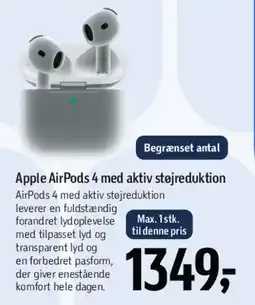 Føtex Apple AirPods 4 med aktiv støjreduktion tilbud