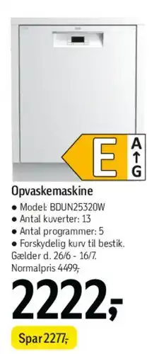 Føtex Opvaskemaskine tilbud