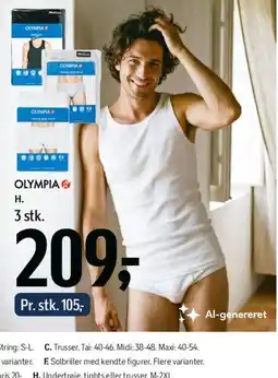 Føtex Olympia - herreundertrøjer / 3-pak tilbud