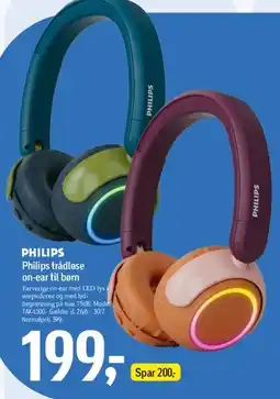 Føtex Philips trådløse on-ear til børn tilbud