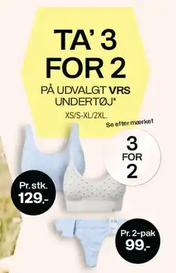Føtex TA' 3 FOR 2 – VRS undertøj (kampagne) tilbud