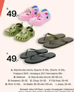 Føtex Clogs og flip flops tilbud