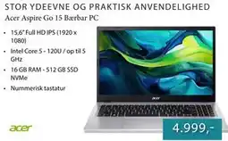 CBC Acer Aspire Go 15 Bærbar PC tilbud