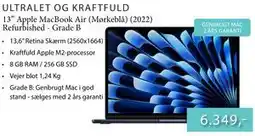 CBC 13” Apple MacBook Air (Mørkeblå) (2022) Refurbished - Grade B tilbud