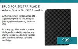 CBC Verbatim Store ‘n’ Go USB 3.0 harddisk tilbud