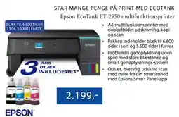 CBC Epson EcoTank ET-2950 multifunktionsprinter tilbud
