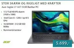 CBC Acer Aspire 17 A17-51M Bærbar PC tilbud