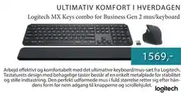 CBC Logitech MX Keys combo for Business Gen 2 mus/keyboard tilbud