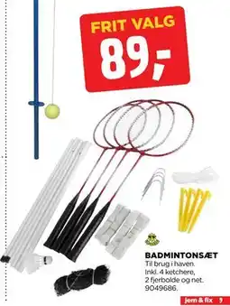 jem & fix BADMINTONSÆT tilbud