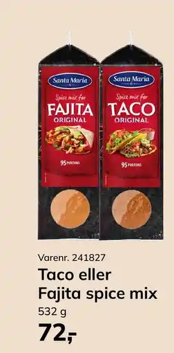 Dagrofa Food Service Taco eller Fajita spice mix tilbud