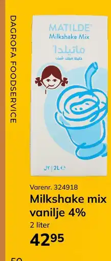 Dagrofa Food Service Milkshake mix vanilje 4% tilbud