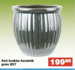 Bauhaus Asti krukke keramik grøn 027 tilbud