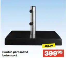 Bauhaus Sunfun parasolfod beton sort tilbud