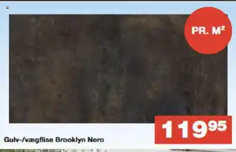 Bauhaus Gulv-/vægflise Brooklyn Nero tilbud
