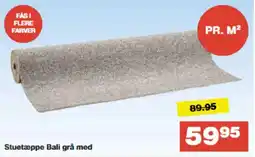 Bauhaus Stuetæppe Bali grå med tilbud