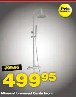 Bauhaus Mixomat brusesæt Garda krom tilbud