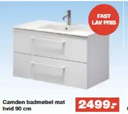Bauhaus Camden badmøbel mat hvid tilbud