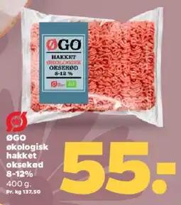 Netto ØGO økologisk hakket oksekød tilbud