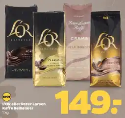 Netto L'OR eller Peter Larsen Kaffe helebønner tilbud