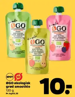 Netto ØGO økologisk grød / smoothie (pouches) tilbud