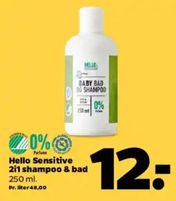 Netto Hello Sensitive 2-i-1 shampoo & bad tilbud