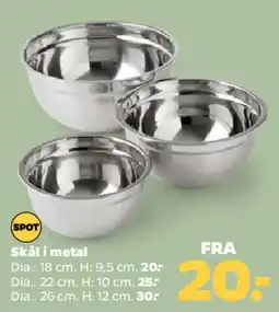 Netto Skål i metal tilbud