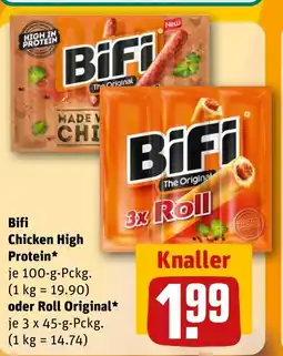 REWE DE Bifi Chicken High Protein oder Roll Original tilbud