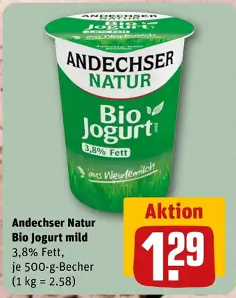 REWE DE Andechser Natur Bio Jogurt mild tilbud