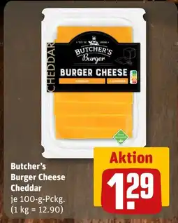 REWE DE Butcher's Burger Cheese Cheddar tilbud