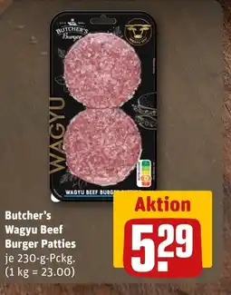 REWE DE Butcher's Wagyu Beef Burger Patties tilbud