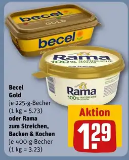 REWE DE Becel Gold oder Rama zum Streichen, Backen & Kochen tilbud