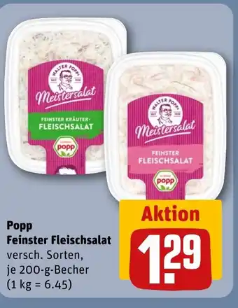 REWE DE Popp Feinster Fleischsalat tilbud