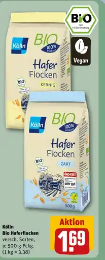 REWE DE Kölln Bio Haferflocken tilbud